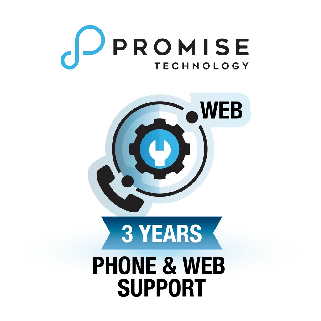 Promise  3-Year 24x7 phone & web support PegasusPro R8/R16 & VTrak N1008/N1616 with HDD
